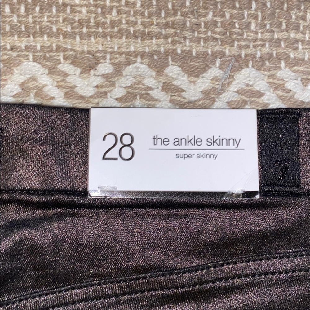 7 for all mankind black sparkly ankle skinny jeans - Picture 4 of 4